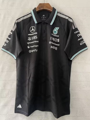 2026 MERCEDES black F1 polo S-5XL